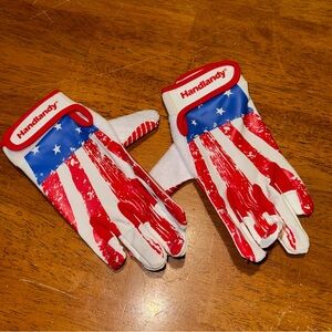 HANDLANDY Youth Football Gloves American Flag Gloves